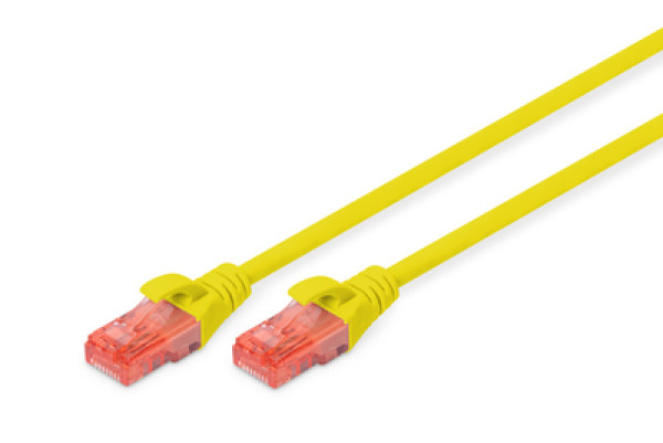 DK-1612-010 patchcord kabl 6 U/UTP CCA 1m žuti