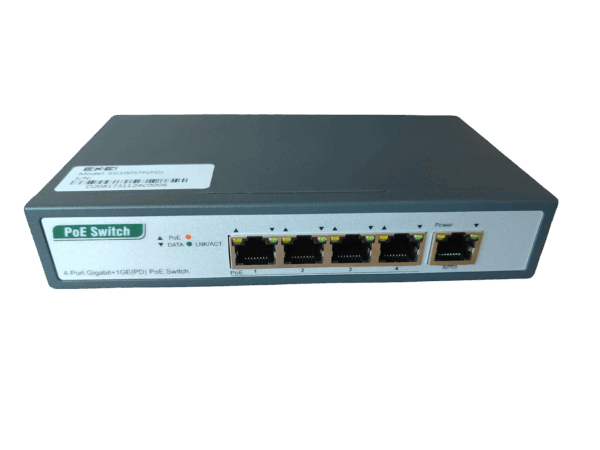 ExeLink SG1005TP(PD) neupravljivi switch 4x10/100/1000 Base-T(POE/POE+) 1x10/100/1000 Base-T(PD) porta