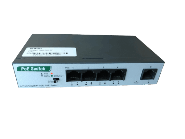 ExeLink SG1005TP neupravljivi  switch 4x10/100/1000 Base-T(POE/POE+) 1x10/100/1000 Base-T porta