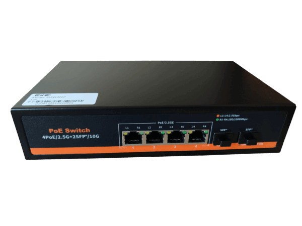 ExeLink SMX1006P neupravljivi POE switch 4x1/2.5G Base-T (POE/POE+),2x1G/10 GE Base-X SFP+ porta - Image 2