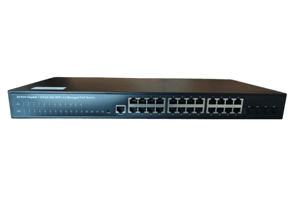 ExeLink SGX2528P upravljivi POE switch 24x10/100/1000 Base-T(POE/POE+), 4x1G/10 GE Base-X SFP+ porta, L2