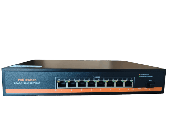 ExeLink SMX1009P neupravljivi POE switch 8x1/2.5G Base-T (POE/POE+),1x1G/10 GE Base-X SFP+ porta - Image 3