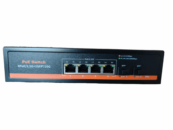 ExeLink SMX1006P neupravljivi POE switch 4x1/2.5G Base-T (POE/POE+),2x1G/10 GE Base-X SFP+ porta